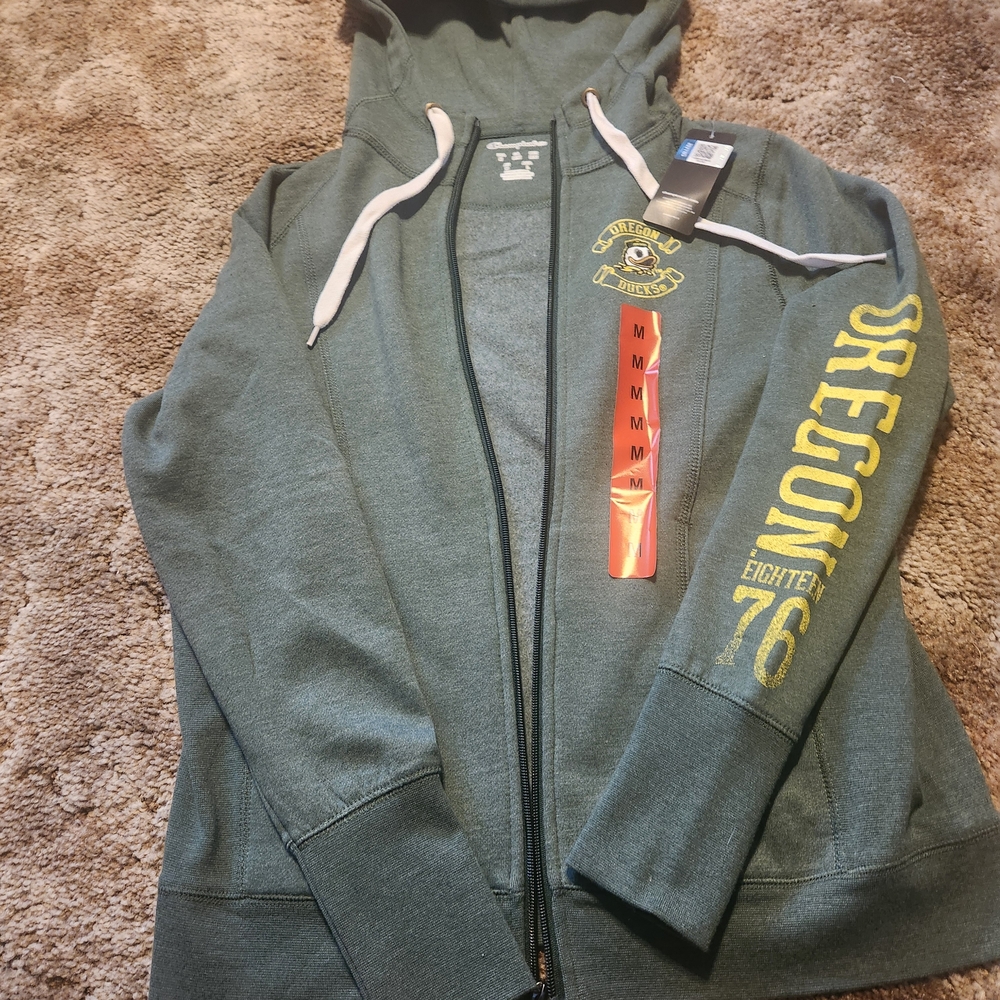 Green Oregon Zip-Up Hoodie